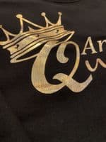 Eliza T Arena Queen Unisex Sweater - Black & Sassy Gold